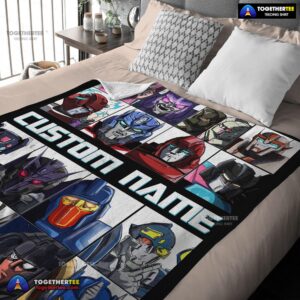 Alternative view of Official Cartoon Transformers Characters Blanket Fleece Customized Blanket
