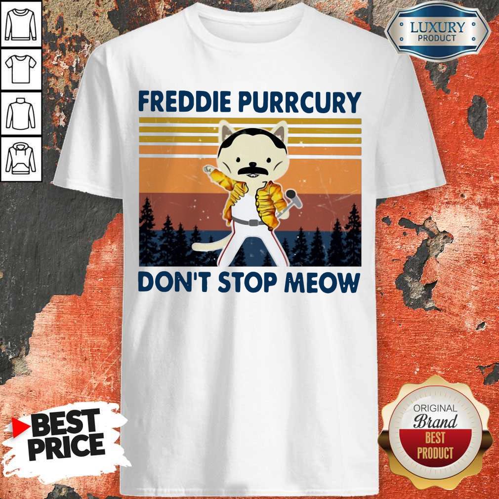 Freddie Purrcury Don’t Stop Meow Vintage Shirt
