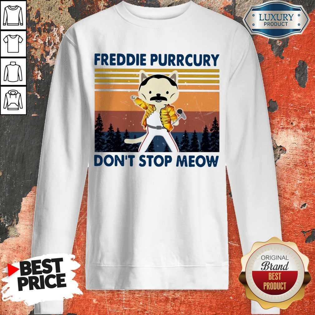 Freddie Purrcury Don’t Stop Meow Vintage Shirt - Image 5