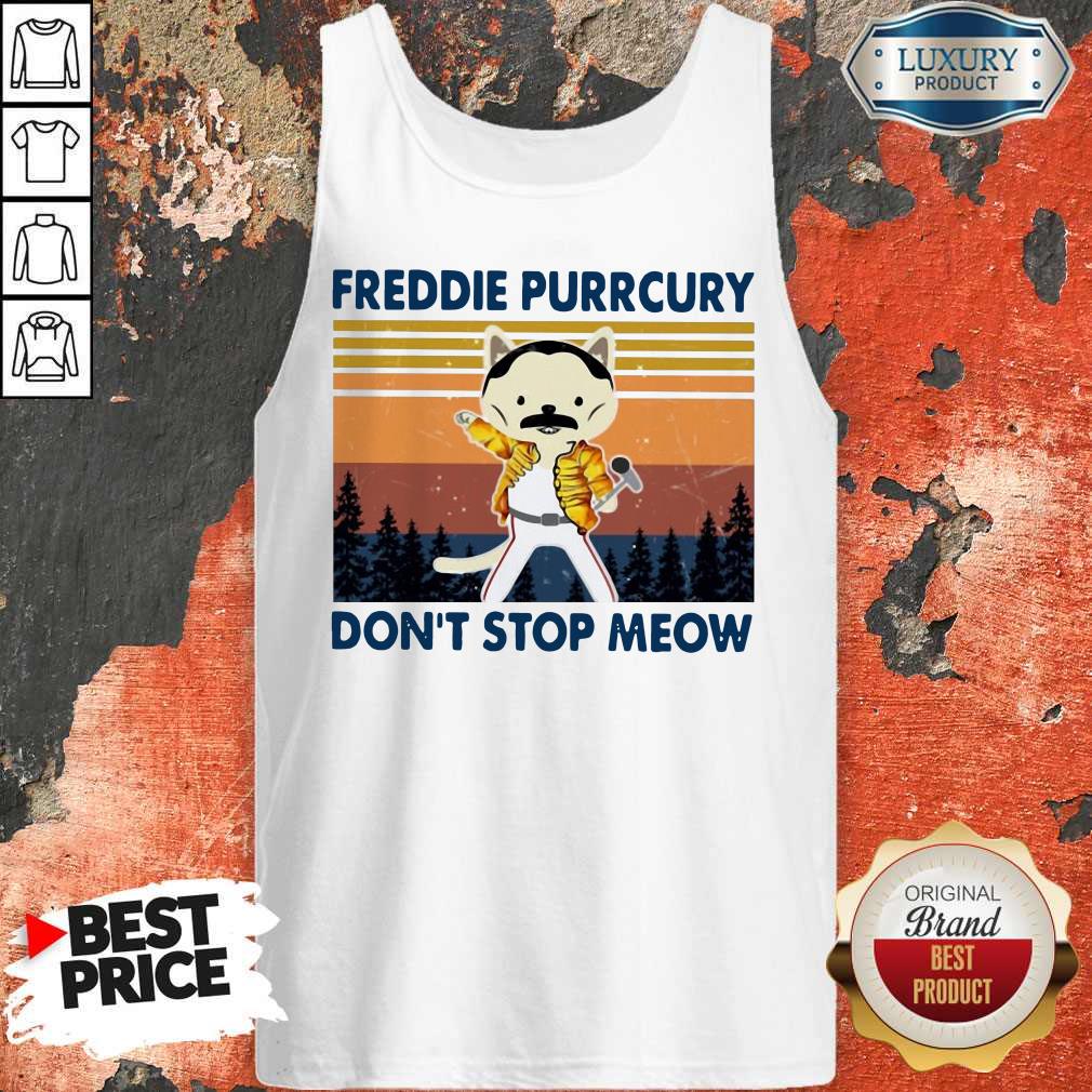 Freddie Purrcury Don’t Stop Meow Vintage Shirt - Image 3