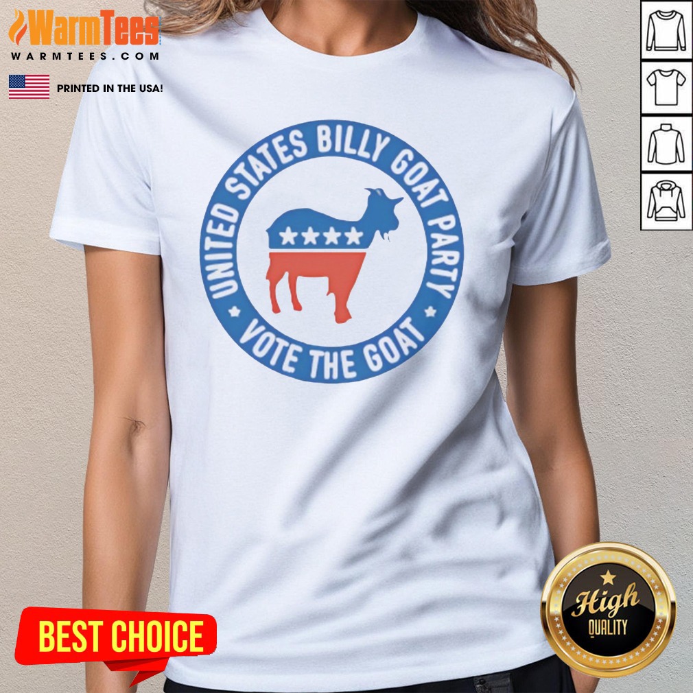 Funny United States Billy Goat Party Vote The Goat American Politics Satire Shirt - Image 3