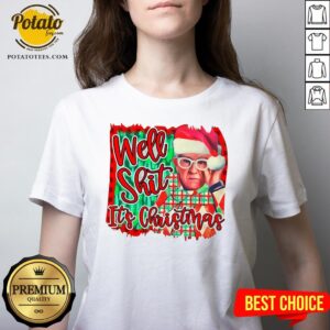 Alternative view of Official Leslie Jordan Santa Well Shit It’s Christmas Shirt
