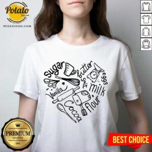 Alternative view of Official Bakery Heart Sugar Butter Salt Vanilla Eggs Cocoa Flour Shirt