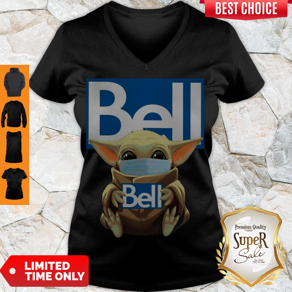 Hot Baby Yoda Face Mask Hug Bell Shirt - Image 5