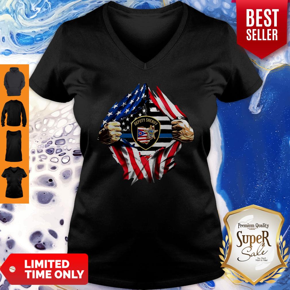 Official Deputy Sheriff Ohio Badge American Flag Shirt - Image 5