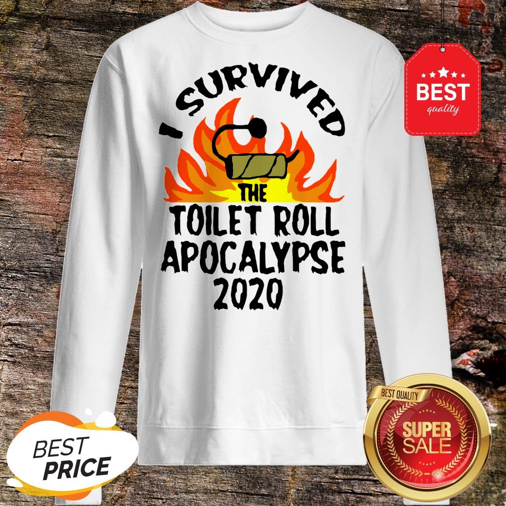 I Survived The Toilet Roll Apocalypse 2020 Toilet Paper Shirt - Image 4