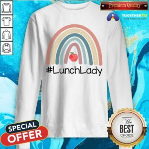 Alternative view of Rainbow Apple Lunch Lady Shirt