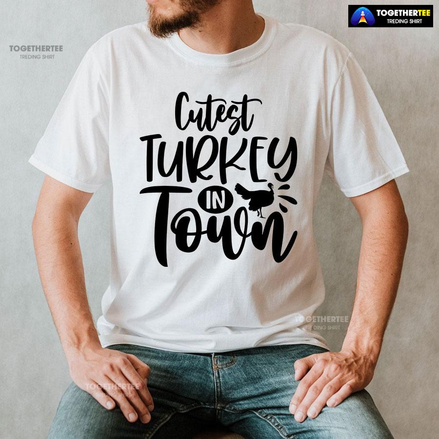 Coolest Turkey In Town Thanksgiving Vibes T-Shirt - Image 2