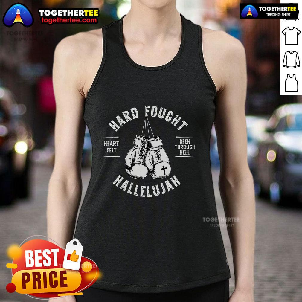 Top Brandon Hard Fought Hallelujah Praise Jesus Lake T-Shirt - Image 4