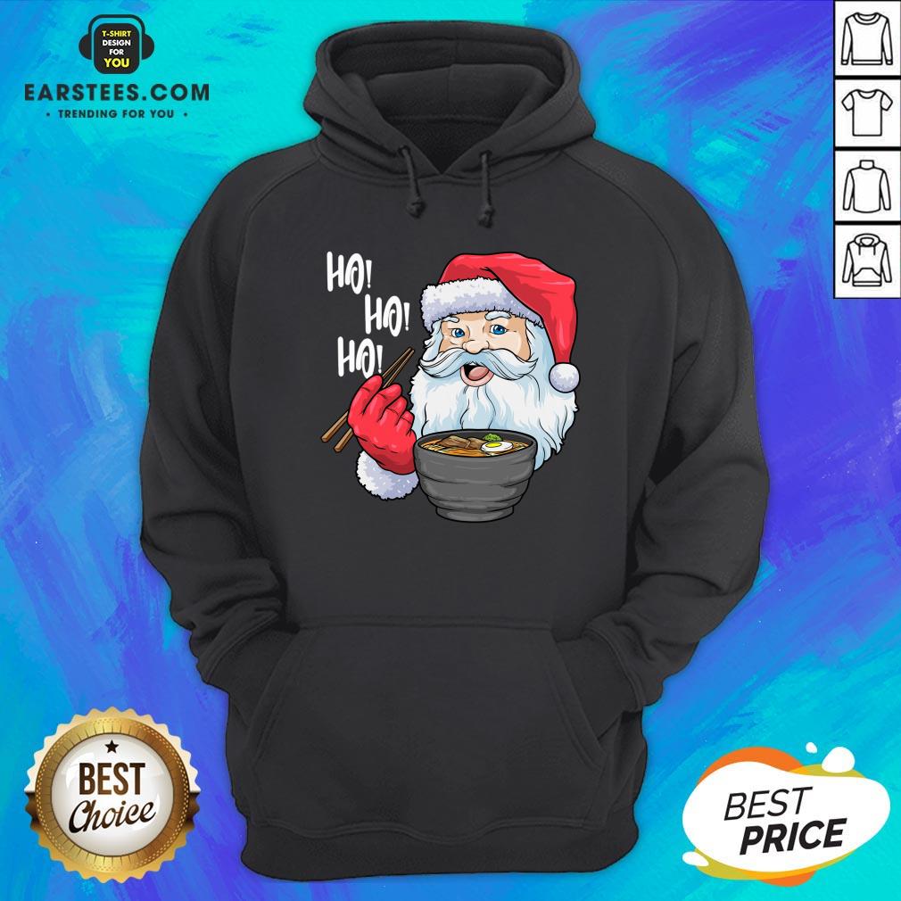Awesome Santa Claus Eats Noodles Merry Christmas Shirt - Image 2