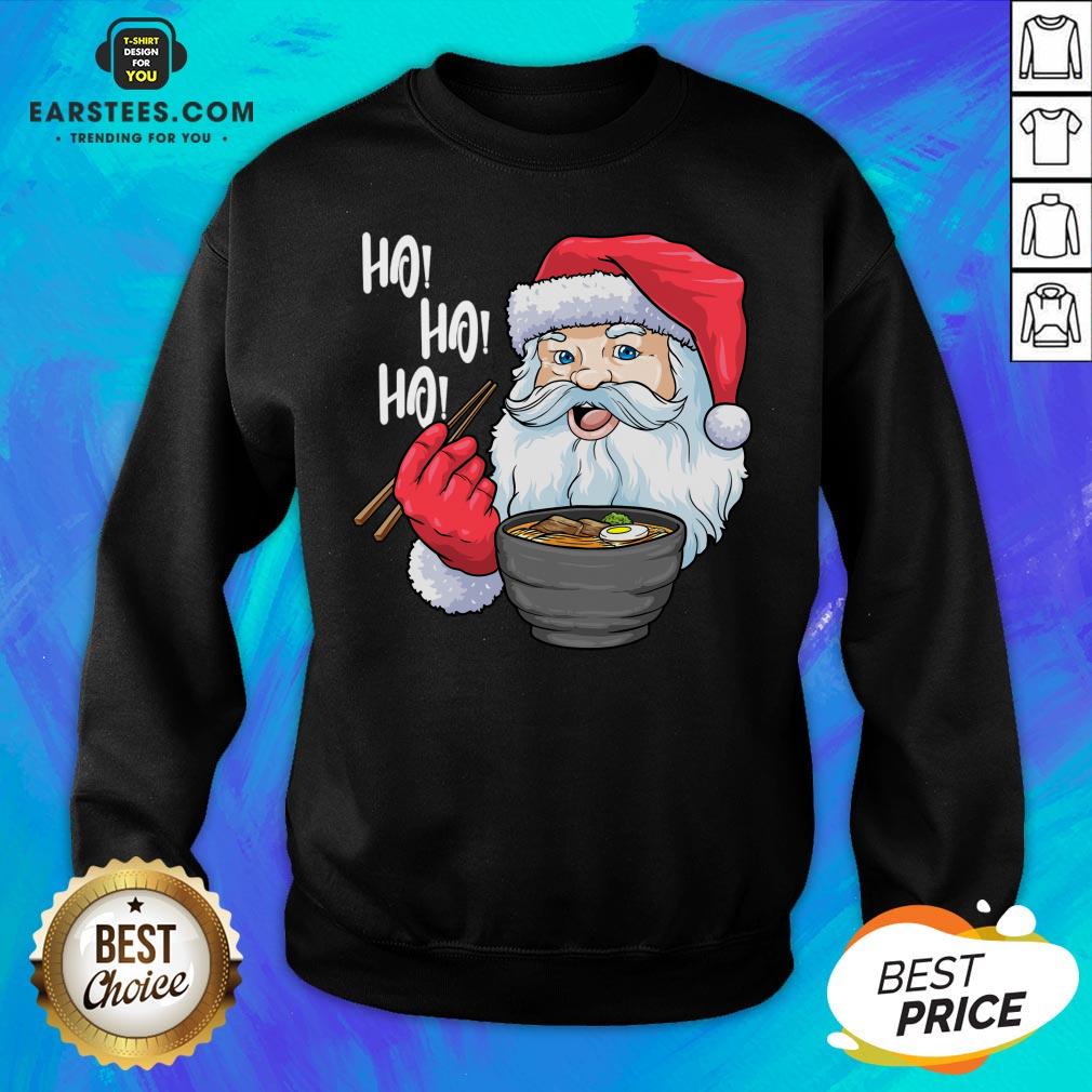 Awesome Santa Claus Eats Noodles Merry Christmas Shirt - Image 5