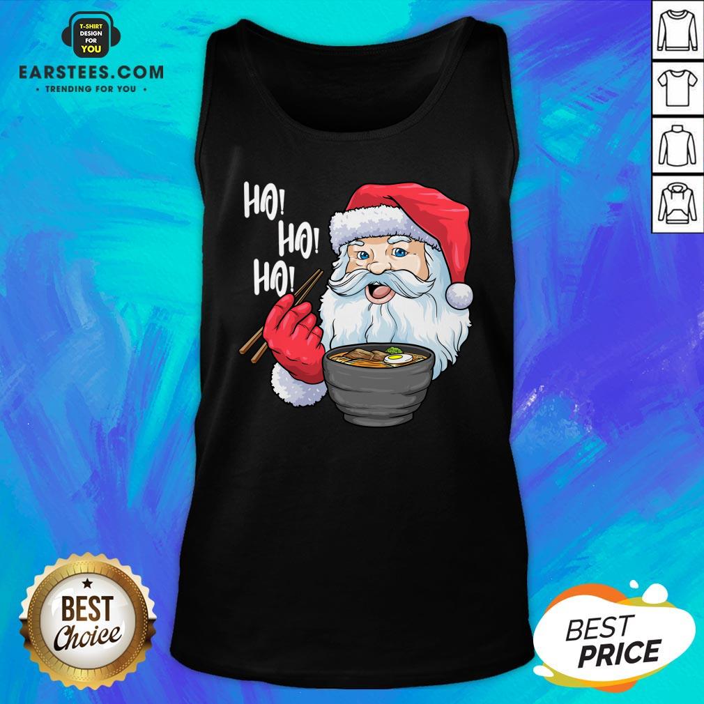 Awesome Santa Claus Eats Noodles Merry Christmas Shirt - Image 4