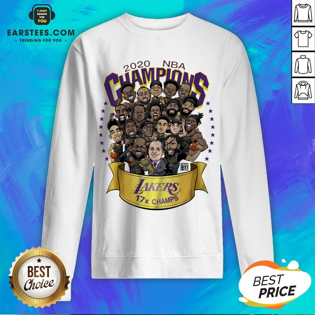 Good 2020 Nba Champions Los Angeles Lakers 17 Champs Cartoon Shirt - Image 2