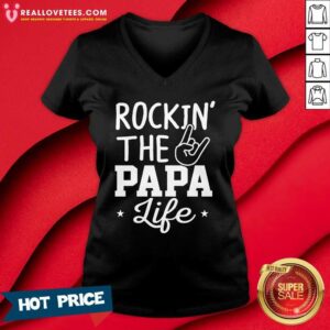 Alternative view of Rockin The Papa Life Shirt