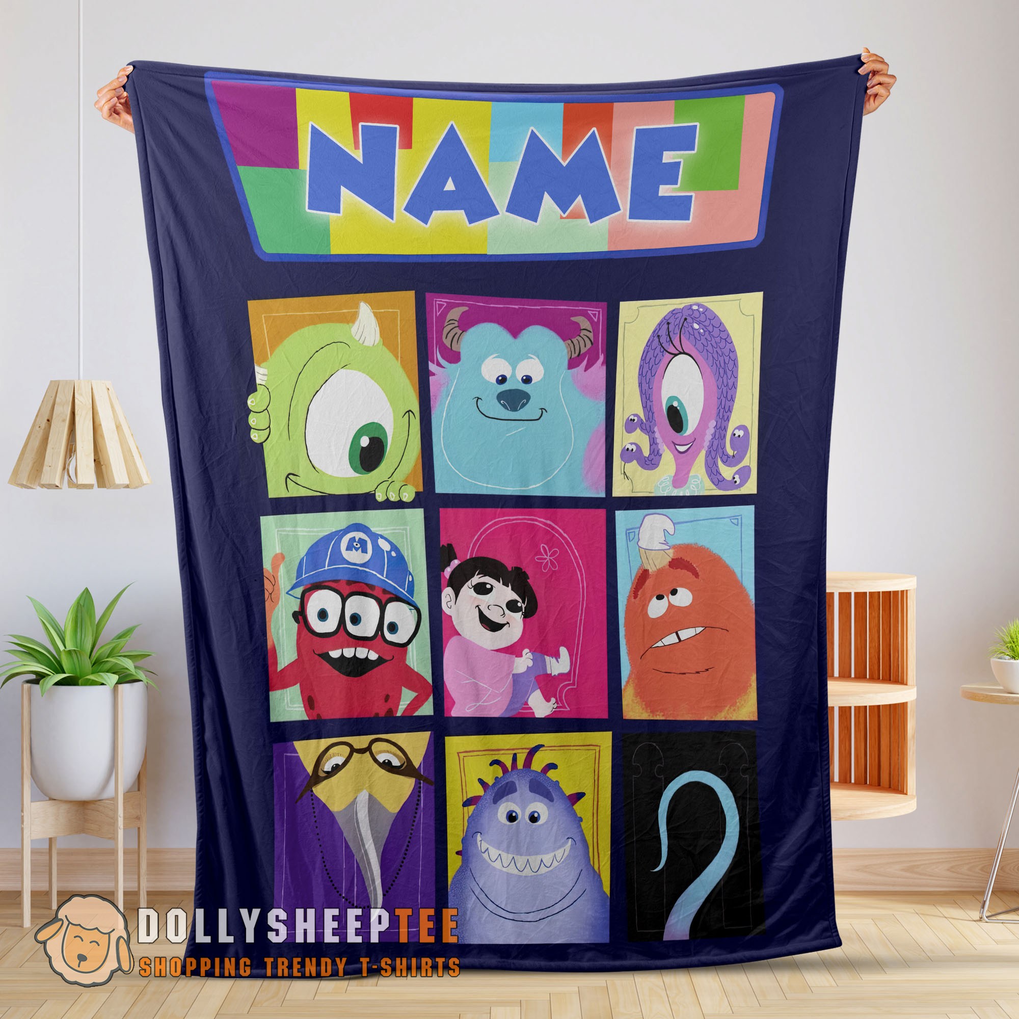 Perfect Cute Good Disney Cartoon Monsters Inc Movie Blanket Customize Blanket