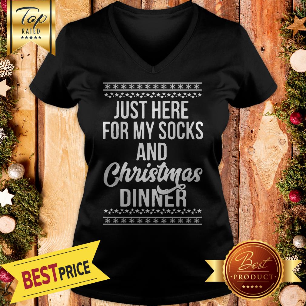 Official Just Here For My Socks And Christmas Dinner Shirt - Image 2