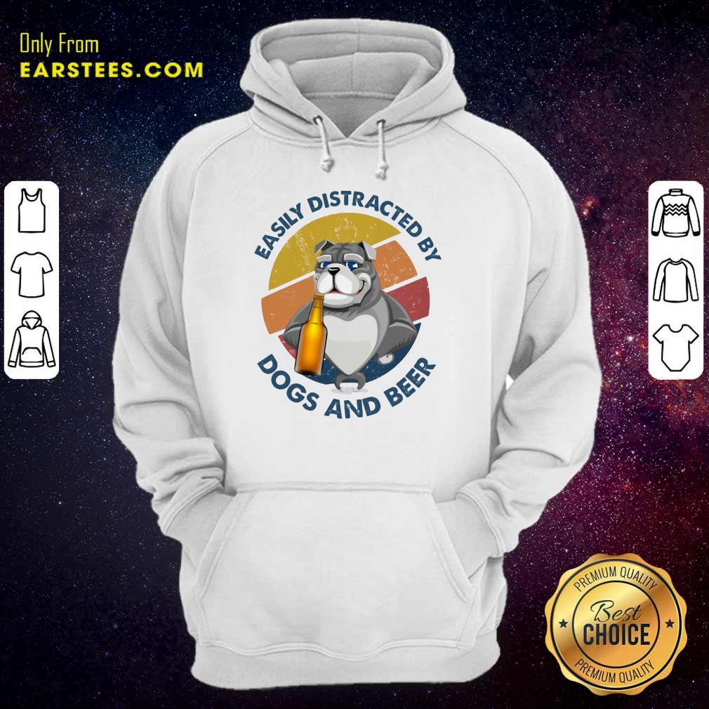 Top Easily Distracted By Dogs And Beer Shirt - Image 4