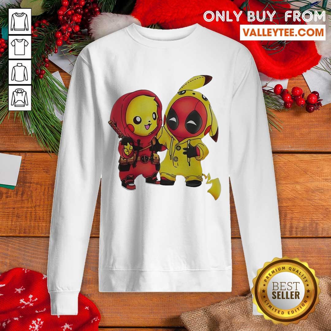 Cute Pikapool Pikachu Pokemon And Deadpool 2021 Shirt - Image 4