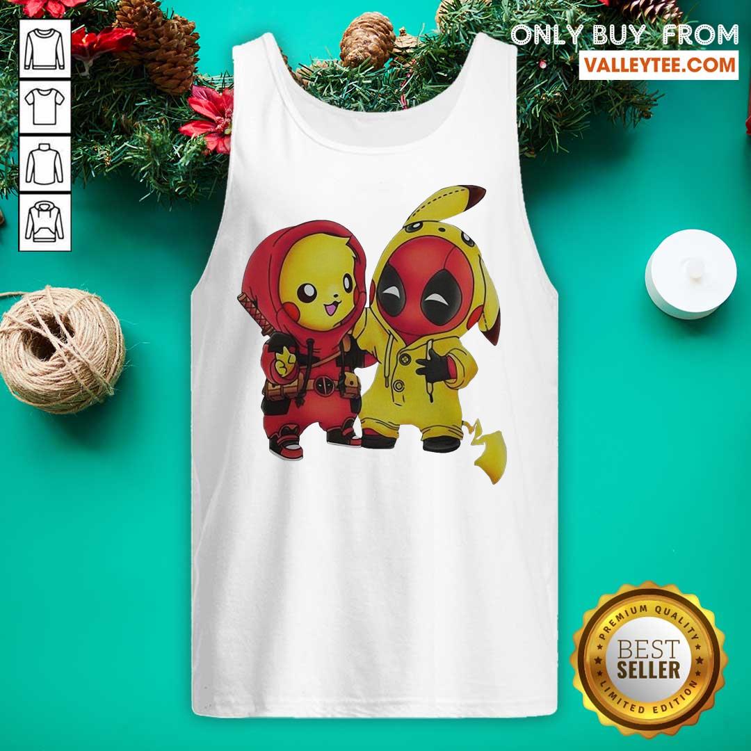 Cute Pikapool Pikachu Pokemon And Deadpool 2021 Shirt - Image 3
