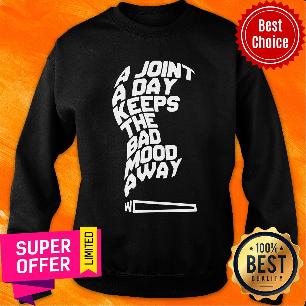 Kaos Distro A Joint A Day Keeps The Bad Mood Away Bahan Katun Shirt - Image 4
