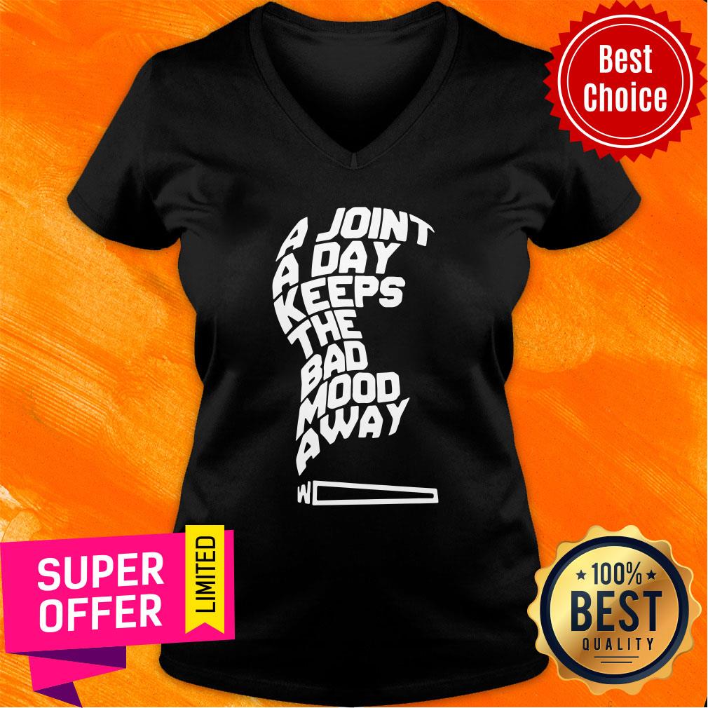Kaos Distro A Joint A Day Keeps The Bad Mood Away Bahan Katun Shirt - Image 2