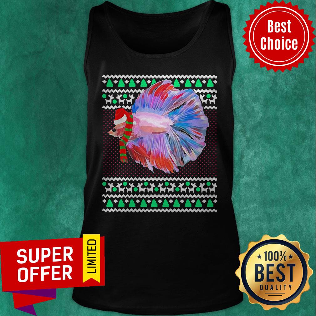 Premium Betta Fish Ugly Christmas Shirt - Image 4