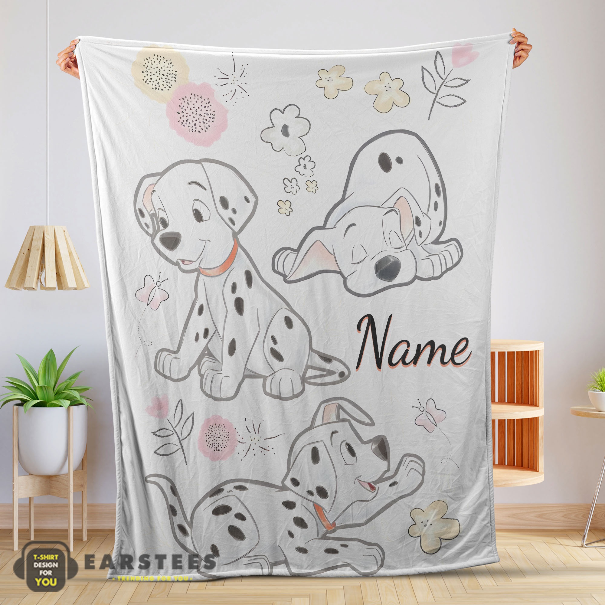 Good Disney Cartoon 101 Dalmatians Cute Blanket Fleece Customized Blanket