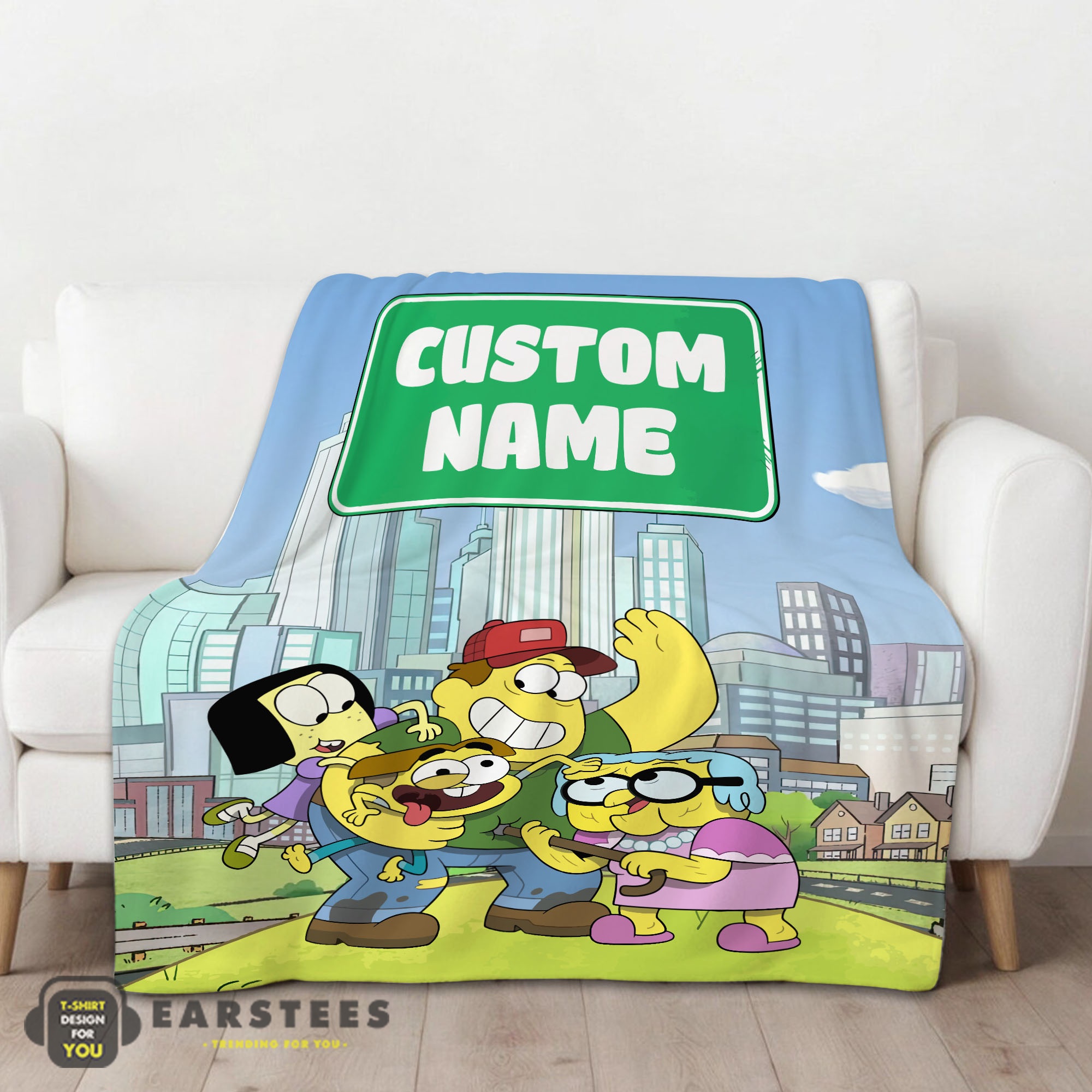 Good Disney Big City Greens Family Cartoon Blanket Fleece Customized Blanket - Image 2