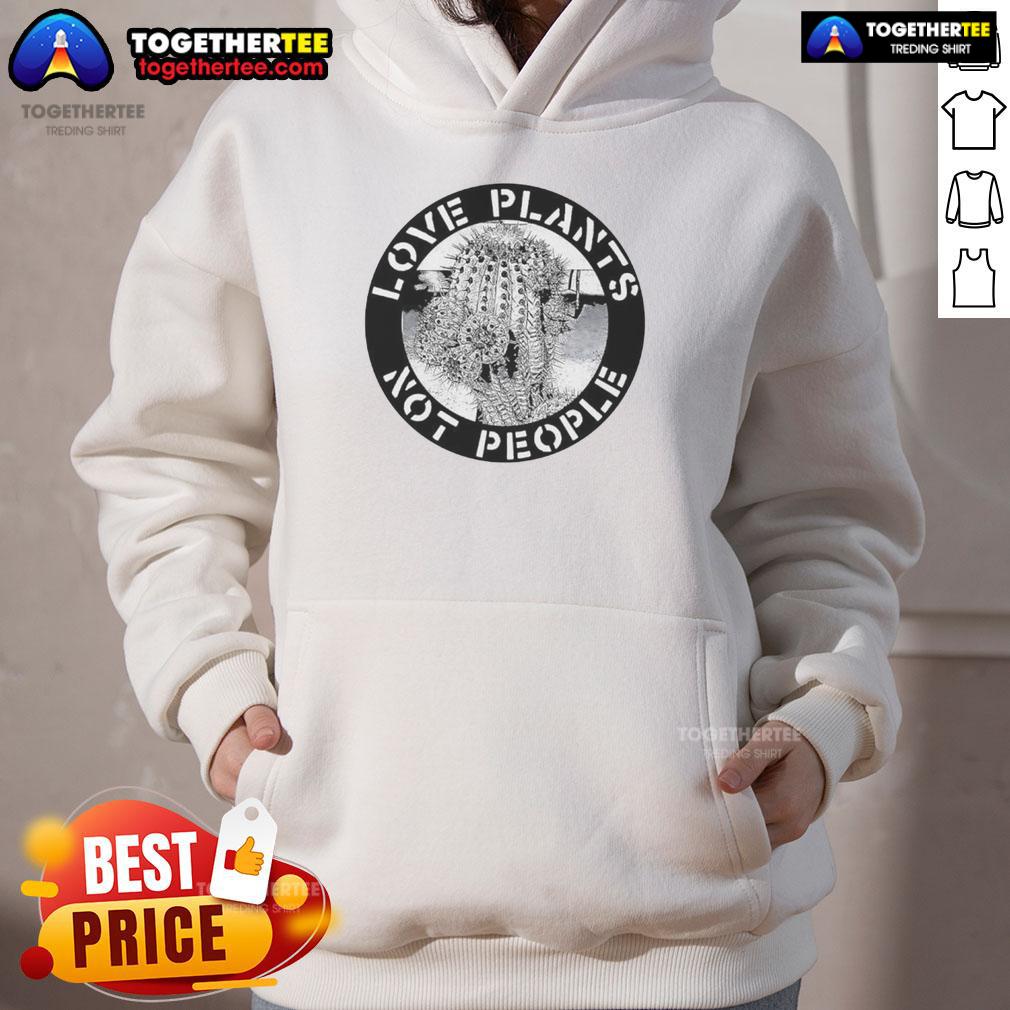 Premium Love Plants Not People Logo T-Shirt - Image 2