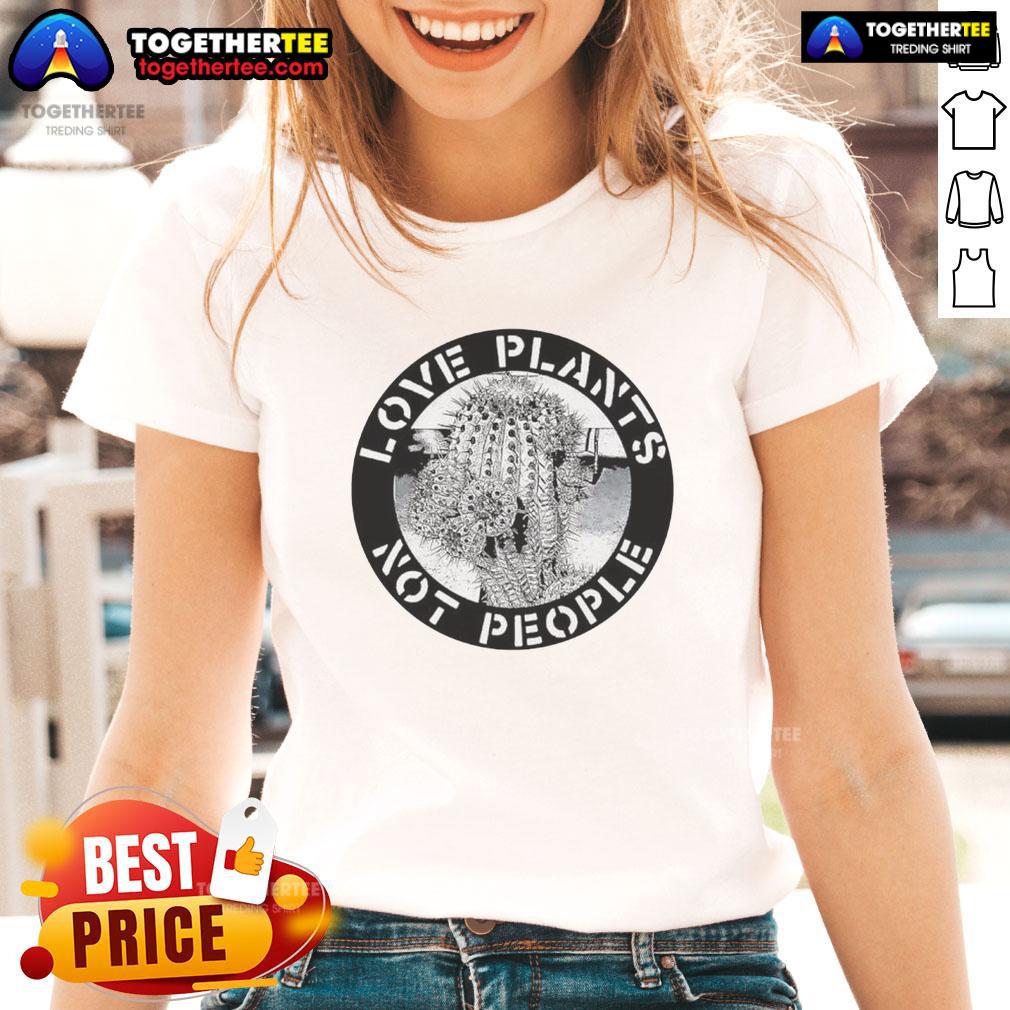 Premium Love Plants Not People Logo T-Shirt - Image 3