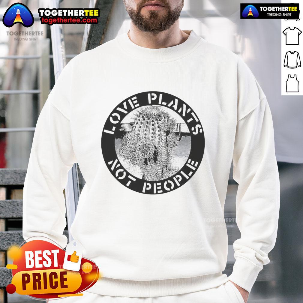 Premium Love Plants Not People Logo T-Shirt - Image 5