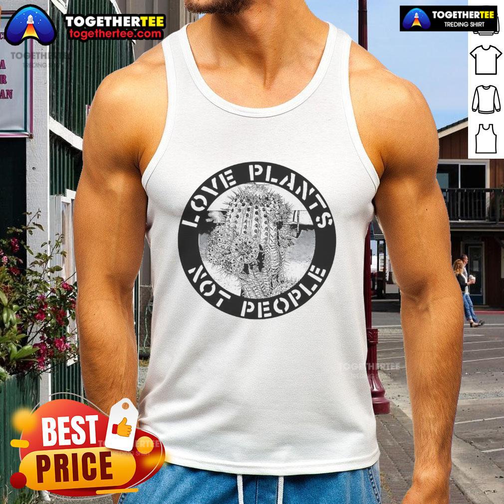 Premium Love Plants Not People Logo T-Shirt - Image 4