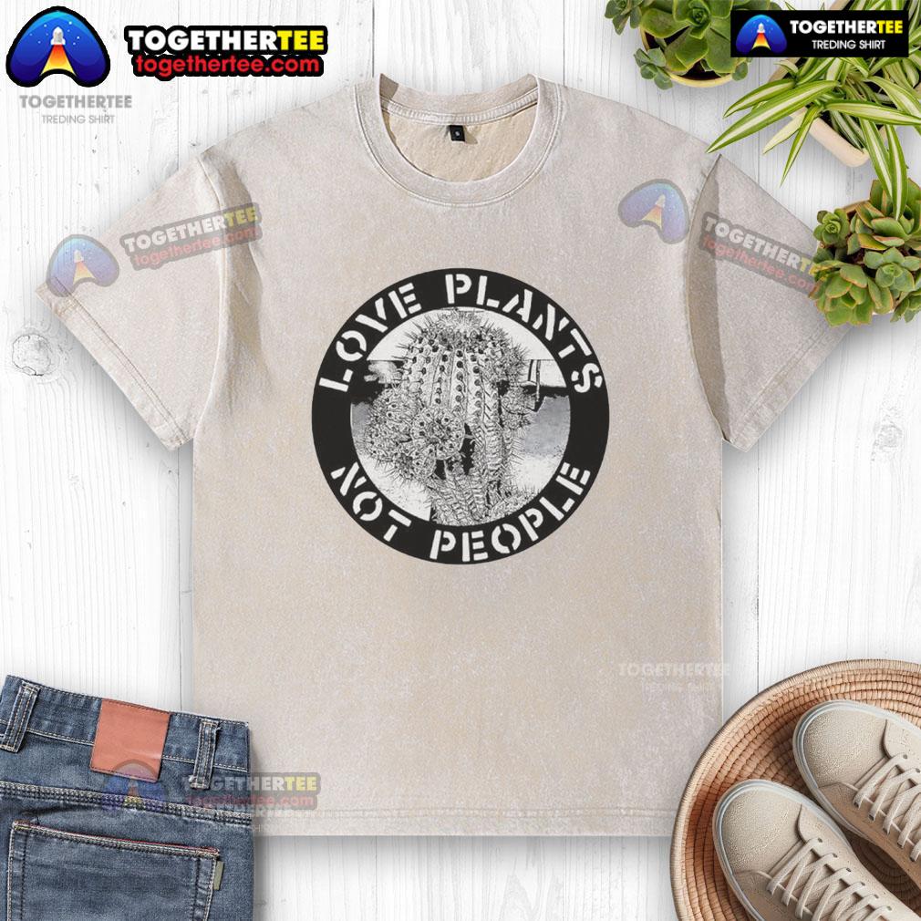 Premium Love Plants Not People Logo T-Shirt - Image 6
