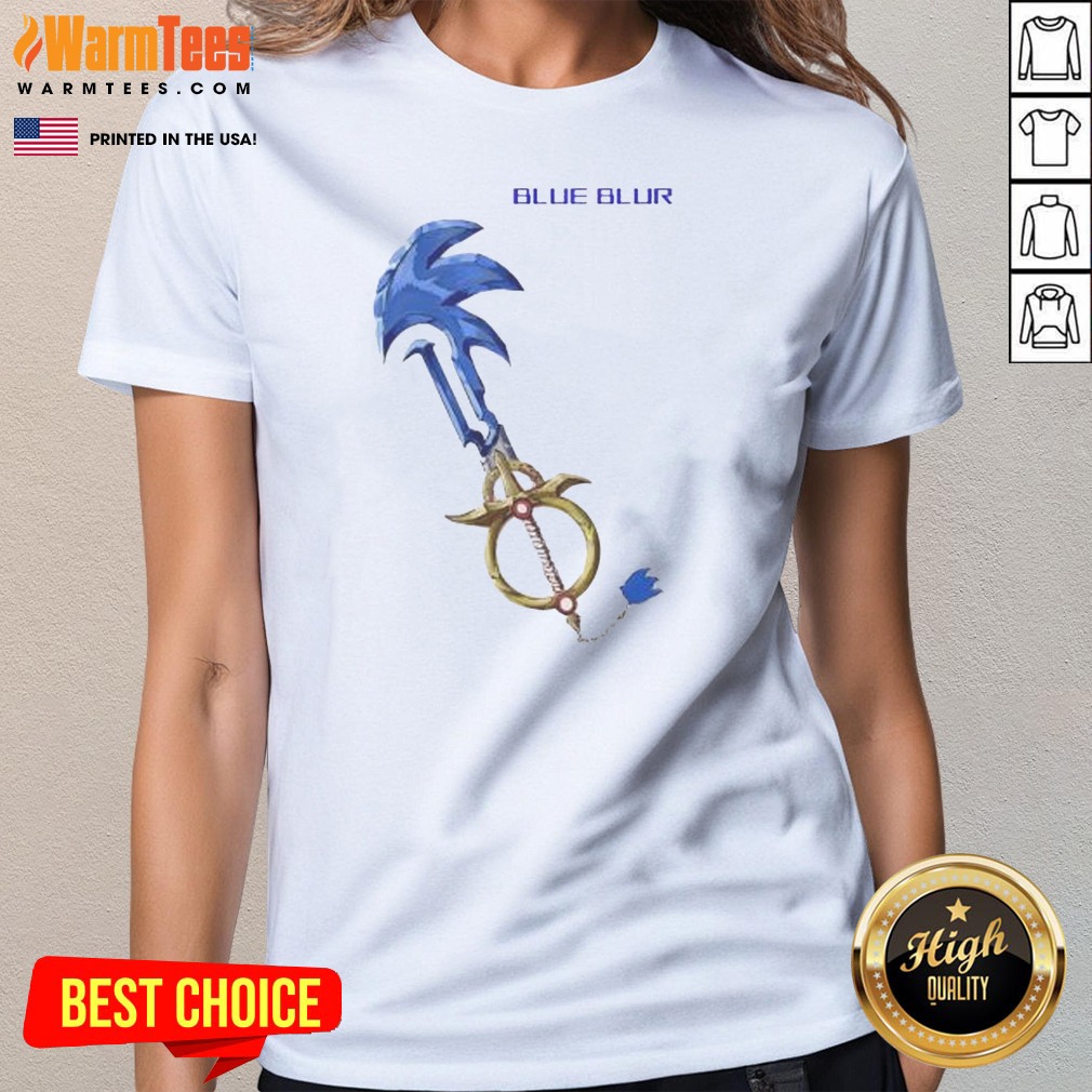 Original The Hedgehog Keyblade Blue Blur Design Shirt - Image 2