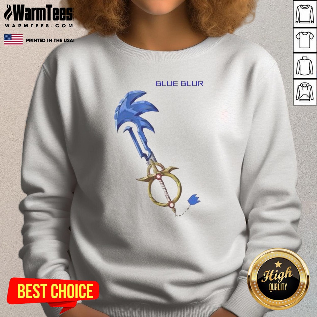 Original The Hedgehog Keyblade Blue Blur Design Shirt - Image 4