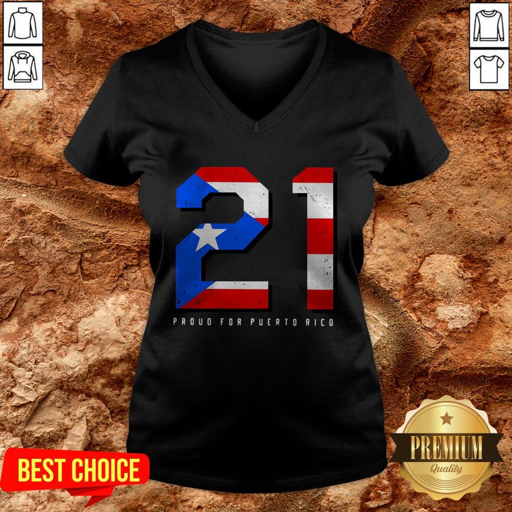 21 Proud For Puerto Rico American Flag Shirt - Image 2