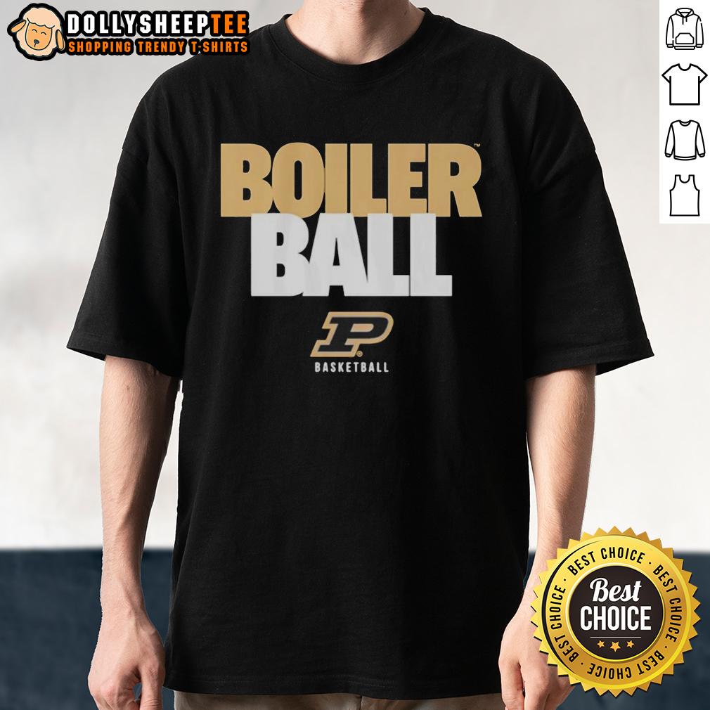 Top Purdue Boilermakers NCAA Basketball Boiler Ball Text Stack T-Shirt
