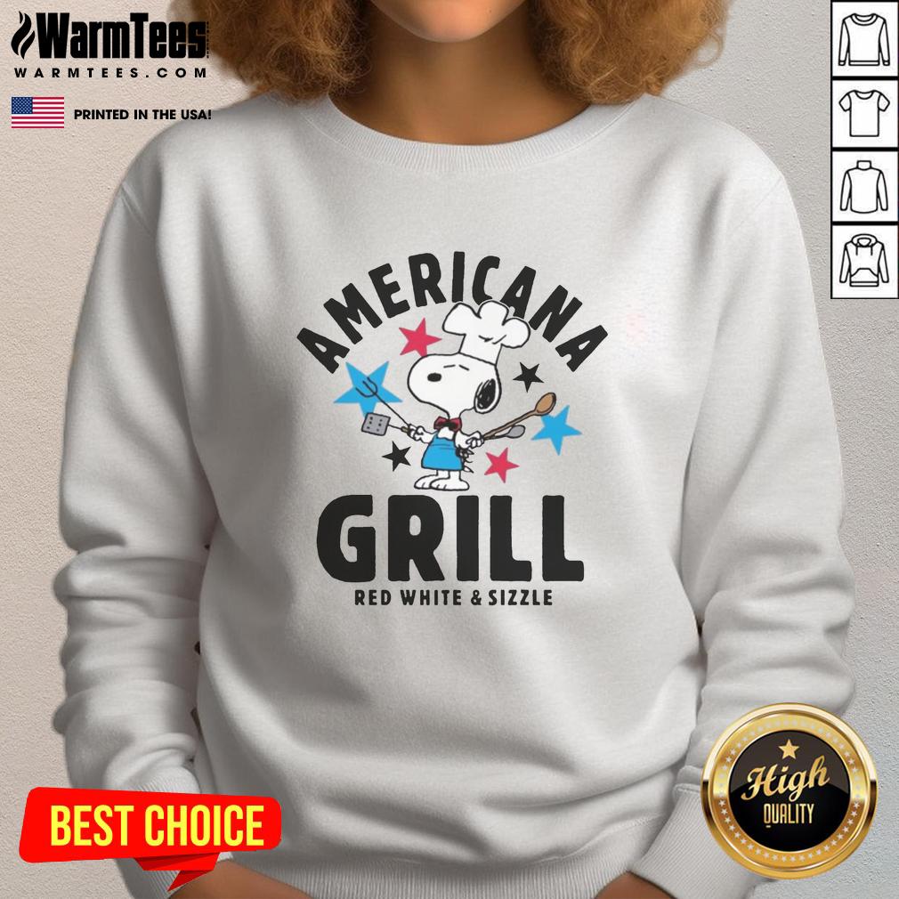 Awesome Women's Peanuts Americana Grill Cropped Graphic T-Shirt - Image 5