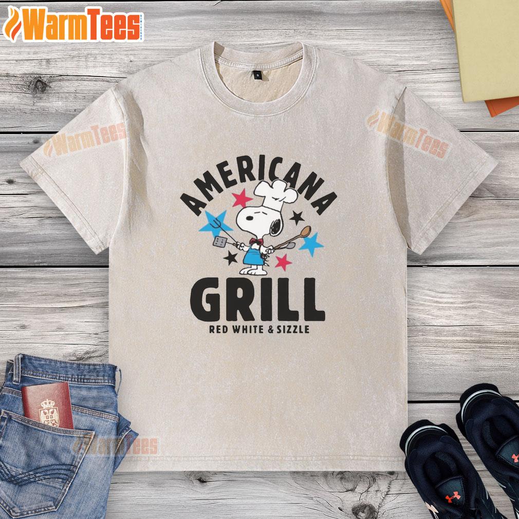 Awesome Women's Peanuts Americana Grill Cropped Graphic T-Shirt - Image 6