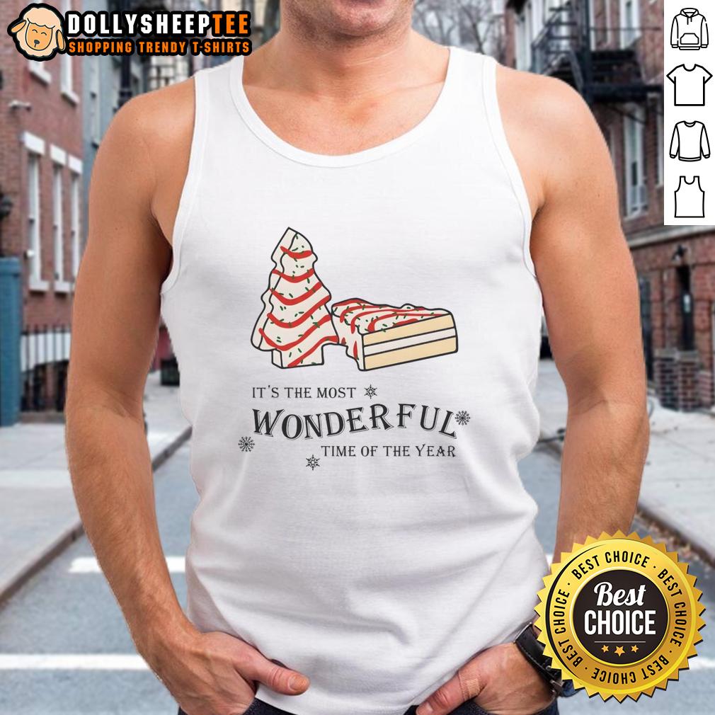 Nice Christmas Tree Cake It's The Most Wonderful Time Of The Year T-Shirt - Image 4
