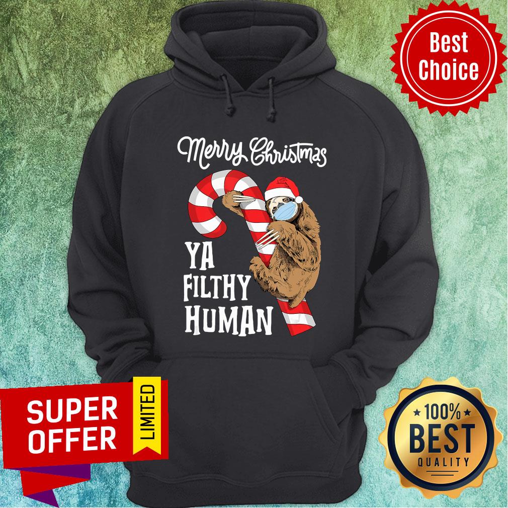 Sloth Merry Christmas Sloth Face Mask Santa Xmas Tree Shirt - Image 2