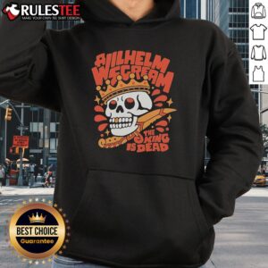 Alternative view of Awesome A Wilhelm Scream The King Is Dead Skull T-Shirt