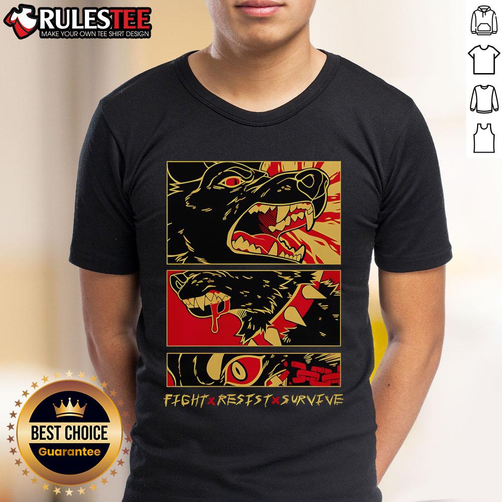Awesome Fight Resist Survive Dog T-Shirt