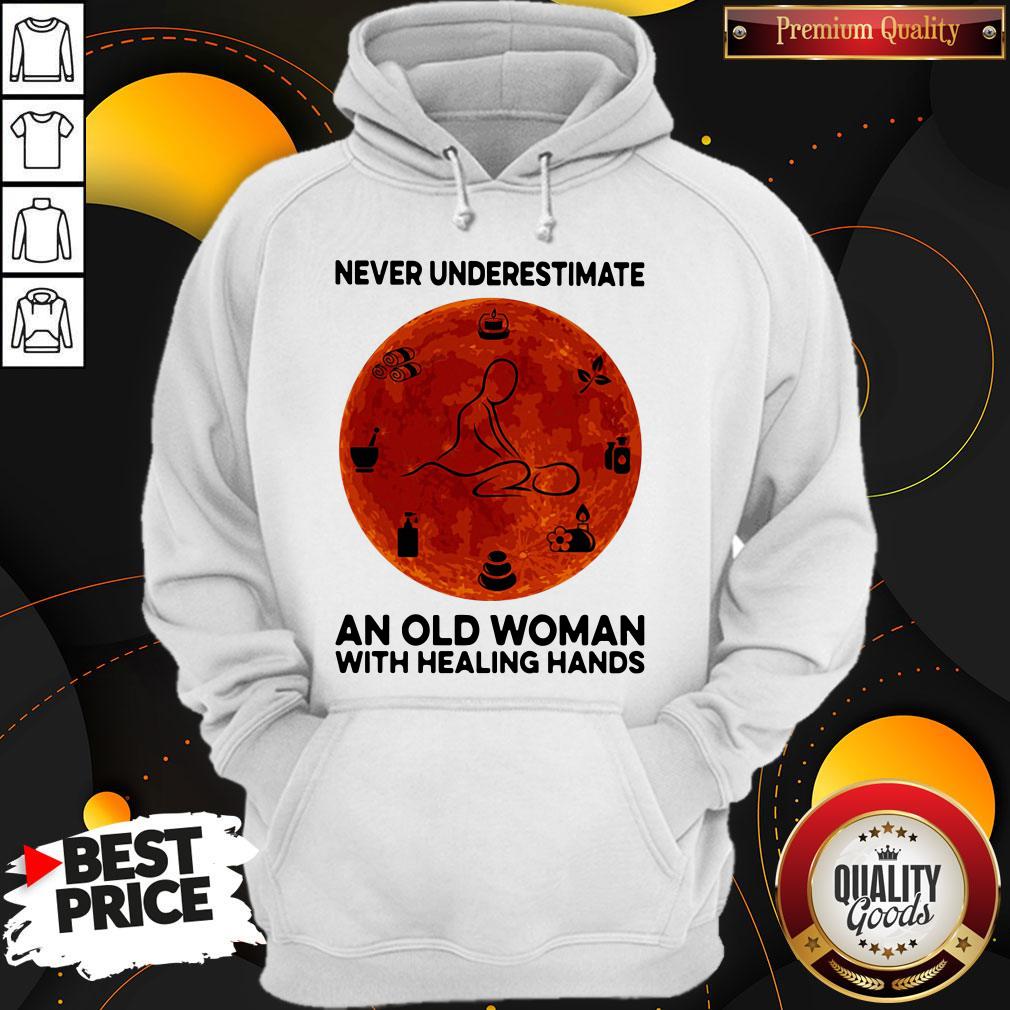 Never Underestimate An Old Woman With Healing Hands Shirt - Image 5