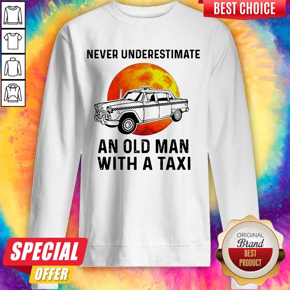 Never Underestimate An Old Man With A Taxi Sunset Shirt - Image 4