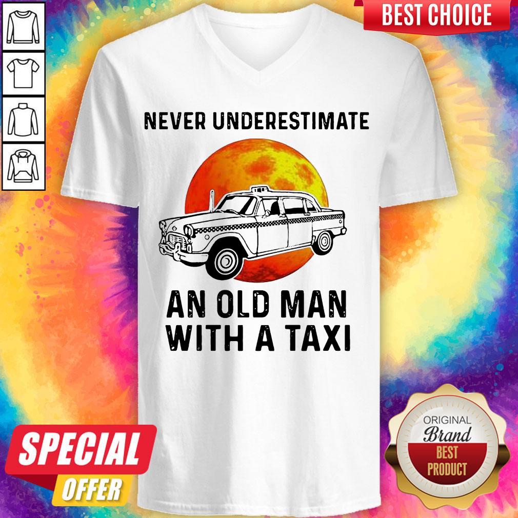 Never Underestimate An Old Man With A Taxi Sunset Shirt - Image 2