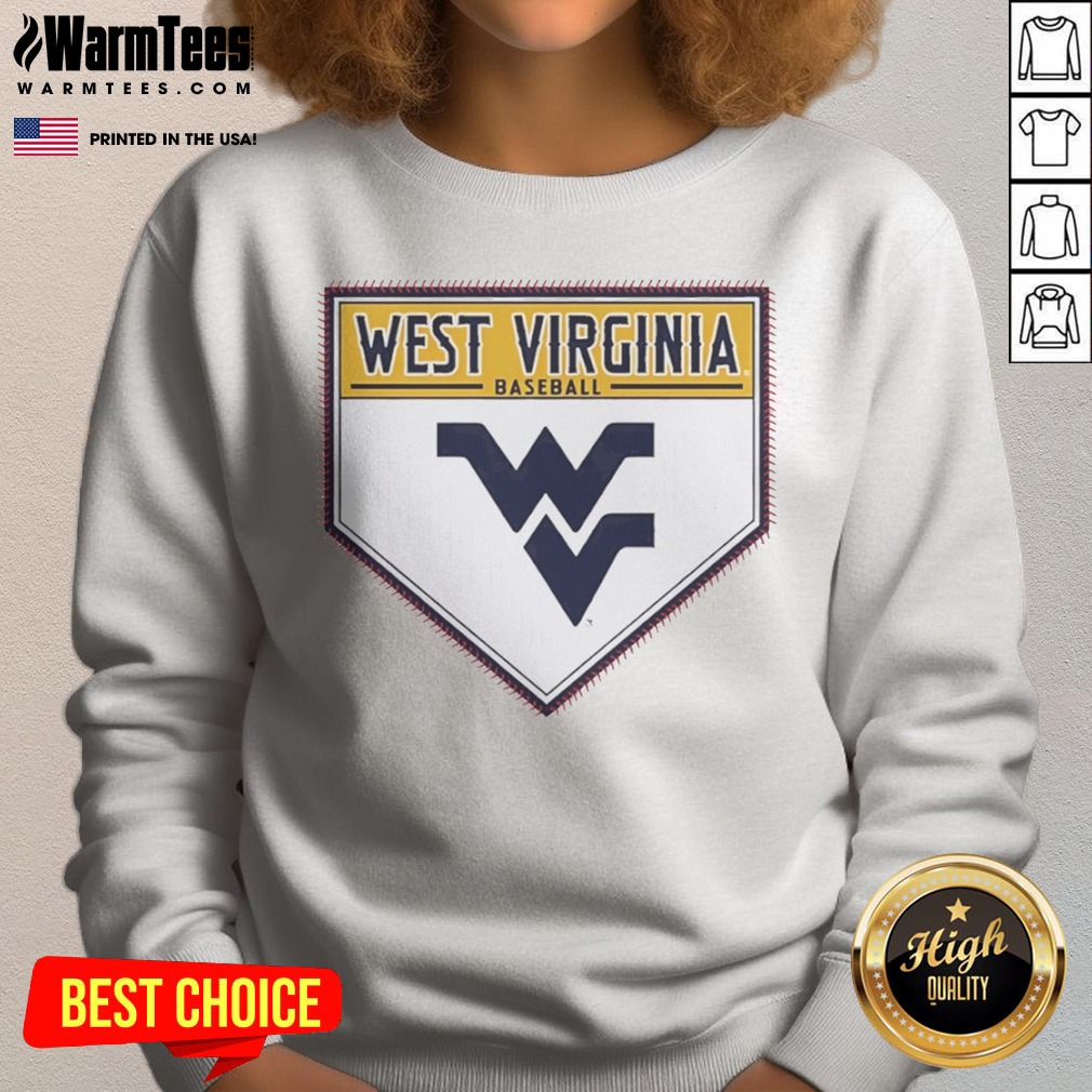Top West Virginia Baseball Mountaineers Home Plate Logo Shirt - Image 4