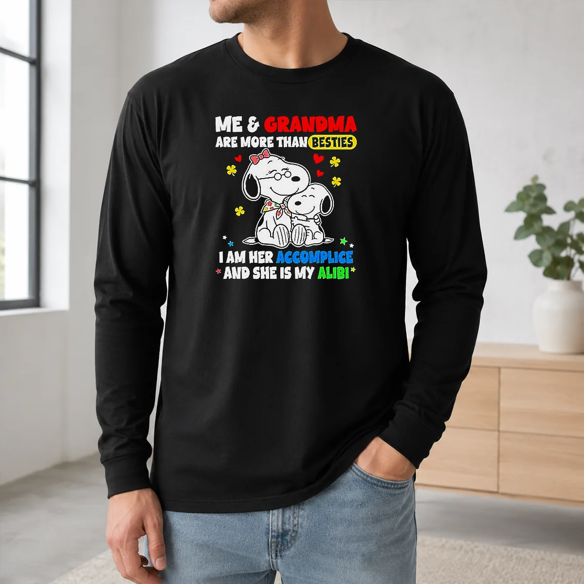 Pretty Snoopy And Grandma Me Are More Than Besties I Am Her Accomplice And She Is My Shirt - Image 5
