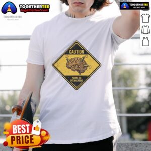 Pretty Executive Dysfunction Retro Caution Brain Overheat Warning T-Shirt