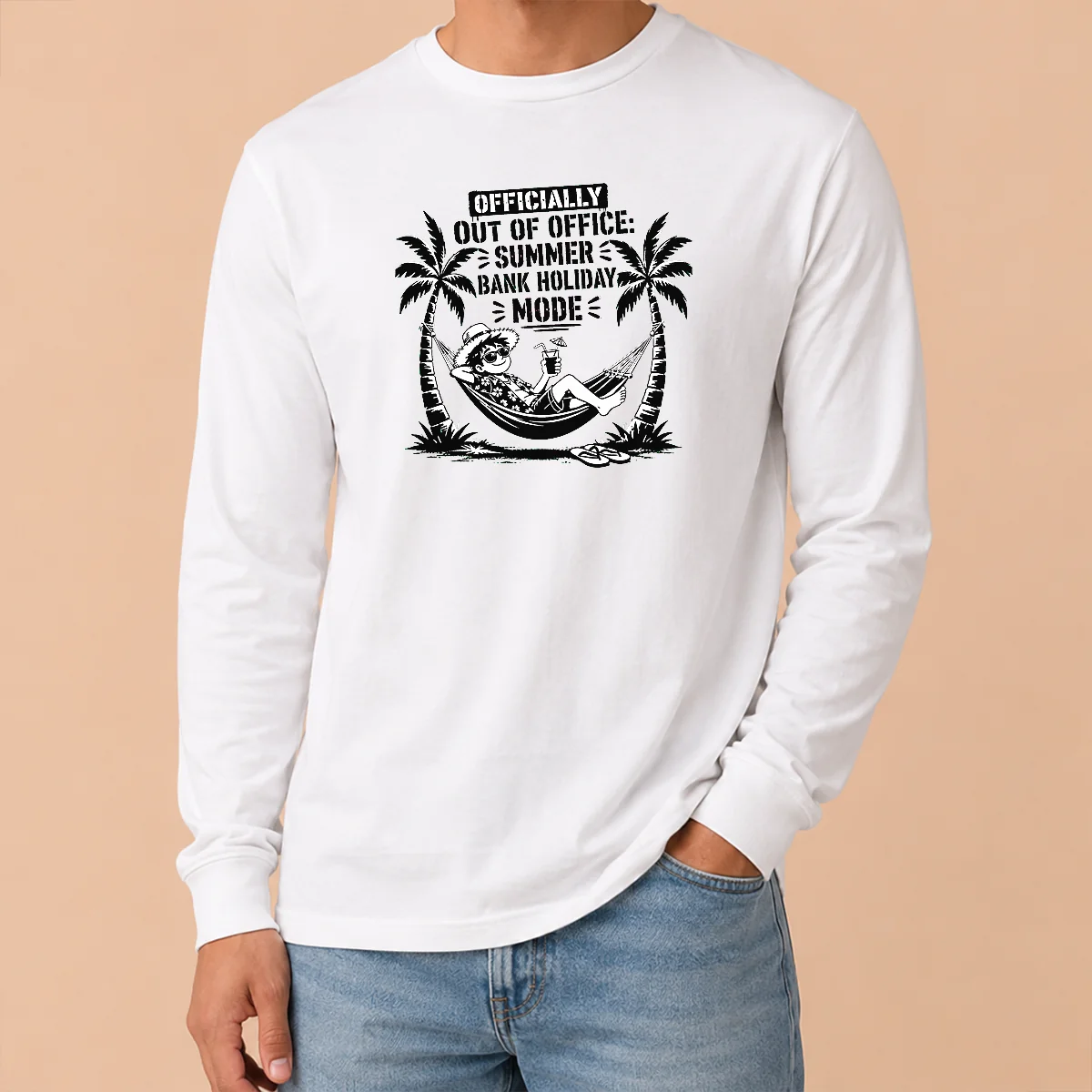 Original Pretty Summer Bank Holiday Stencil For Relaxed Vibes Shirt - Image 6